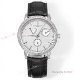 Top Copy Vacheron Constantin Traditionnelle KM 2475sc Baguette diamond Watches Stainless Steel Case